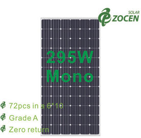 панели солнечных батарей закаленные 295W стеклянные Monocrystalline с анти- - отражательное покрытие